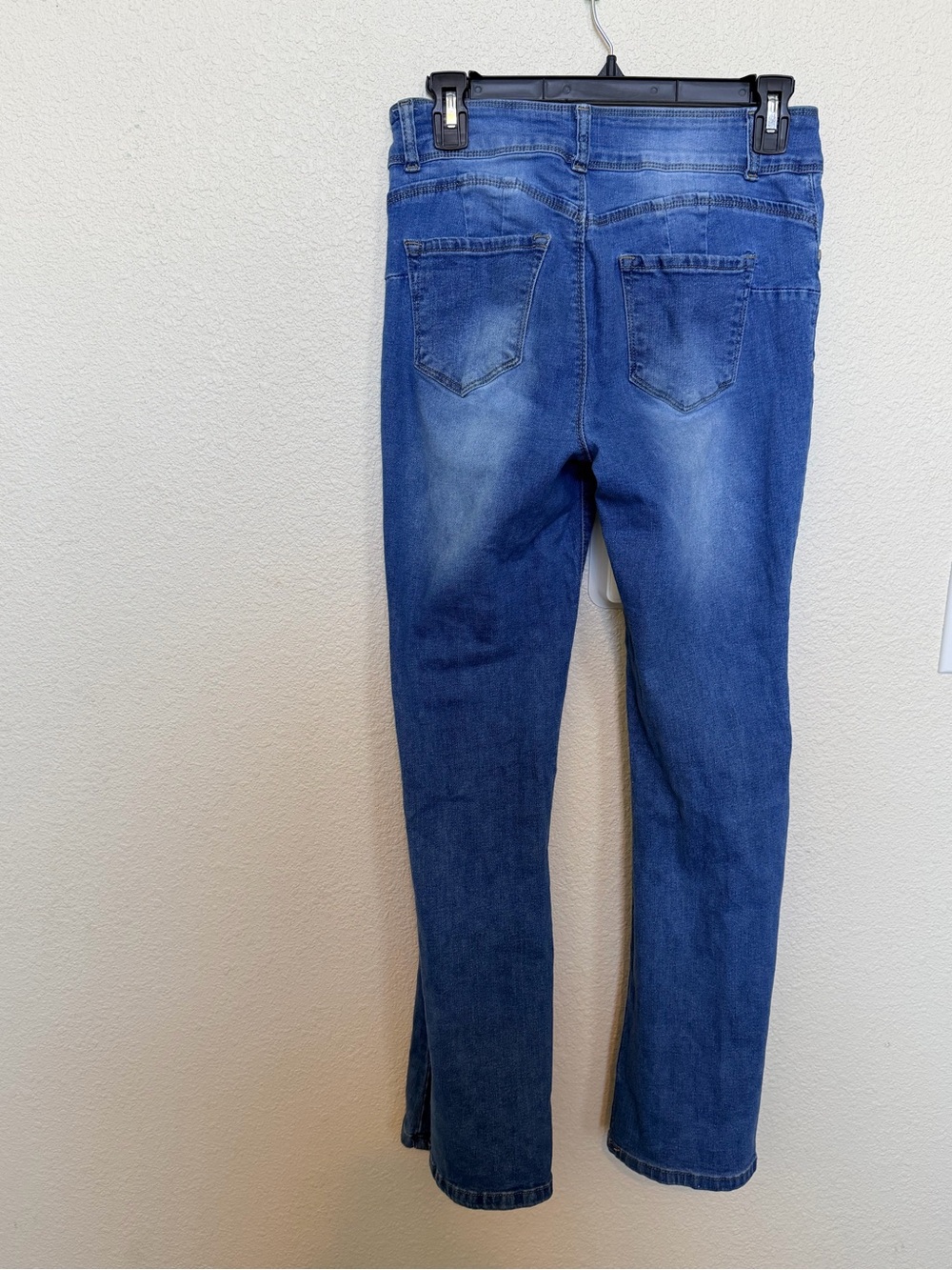 Nation Stretch Mid-Rise Blue Flare Jeans for Women - Picture 2 of 8